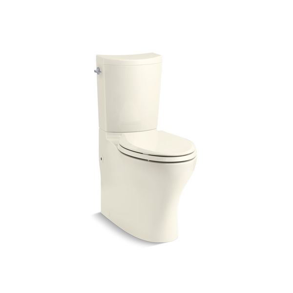 Kohler Toilet, Gravity Flush, Floor Mounted Mount, Elongated, Biscuit 75790-96